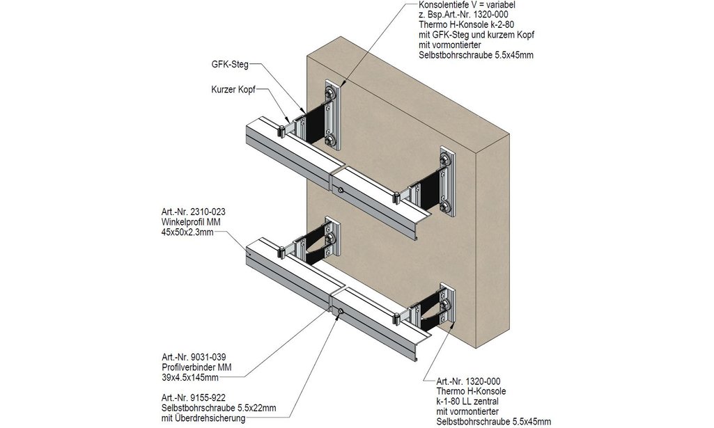 Ecolite PV-Fassadensystem BR-KA-P-NB