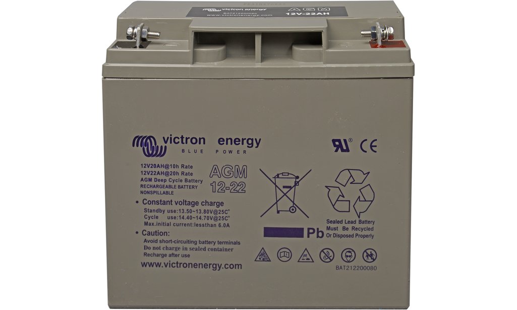 Victron 12V/22Ah AGM Deep Cycle Batt. Inselsysteme Solarmarkt