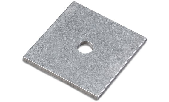 novotegra Rondelle carrée 50 x 50 x 3 mm D8.5 Al (50 UE)