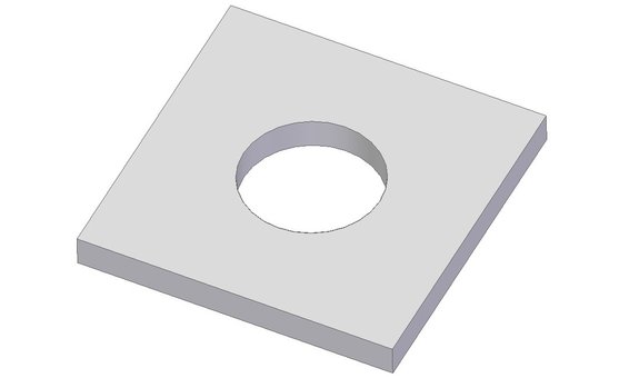 novotegra vierkant Unterlegscheibe 30x30x3mm D13.0 A2