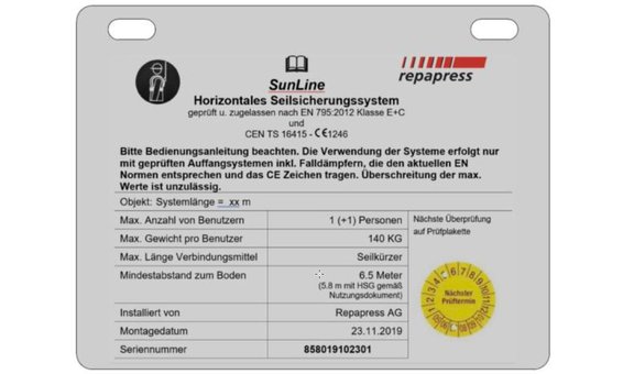 Repapress targhetta di identificazione