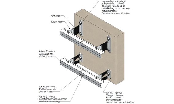 Ecolite PV-Système de façade BR-KA-P-NB