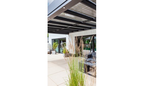 Solarglas Terrasse - Modell Alukonstruktion