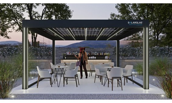Solarglas Terrasse - Modell Alukonstruktion