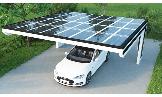 Solarglas ABRI DE VOITURE SOLAIRE BOOMERANG VB1 16 panneaux | 2,88 kWc