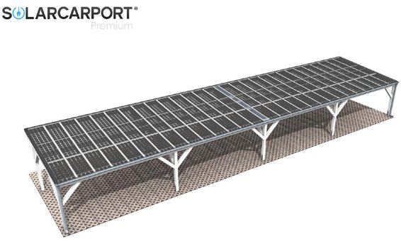 Solarglas Carport - Modell Holzausführung Designbl