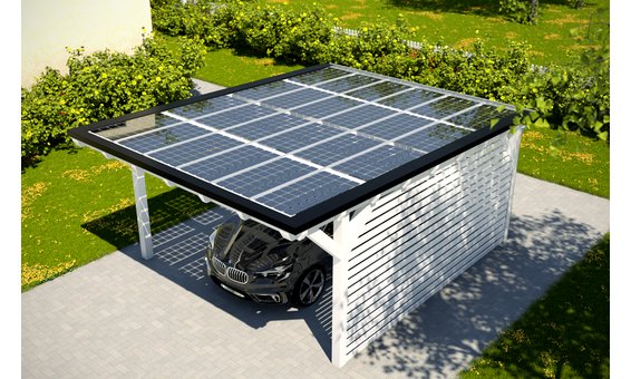 Solarglas Carport V4 | 4,62 x 6,25 m | 24 moduli | 4,32 kWp