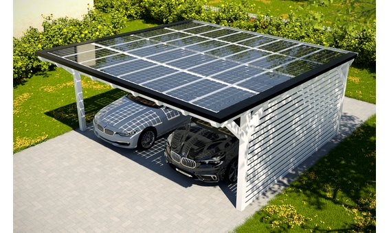 Solarglas Carport V7 | 6.09 x 6.25 m | 32 Module | 5.76 kWp