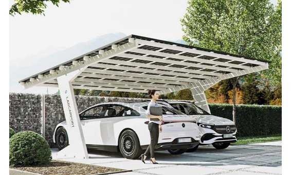 Solarglas Abri de voiture solaire Design Z alu/acier