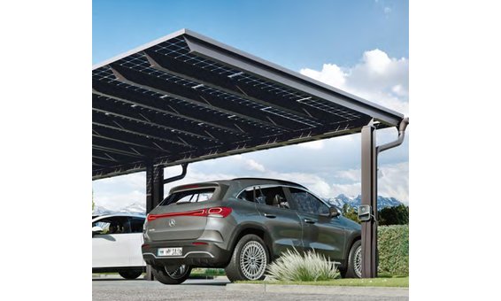 Solarglas Abri de voiture solaire alu/acier