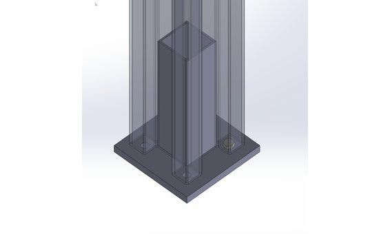 Solarglas SOLARZAUN DUPLEX Option Zusatzpfosten 14 x 14 cm