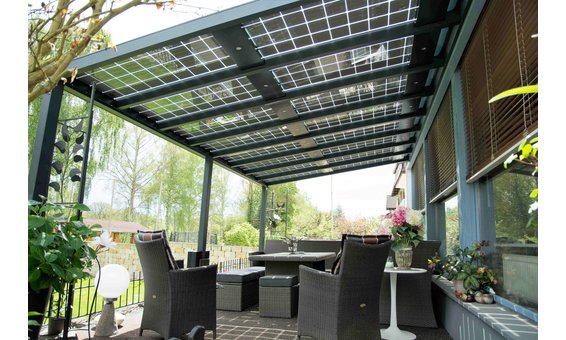 Solarglas Terrasse - Modell Alukonstruktion