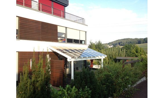 Solarglas Terrasse - Modell Holzausführung