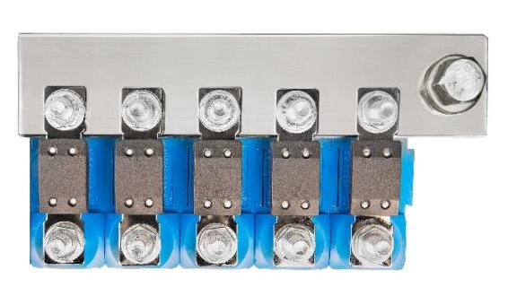 Victron Busbar to connect 5 Modular fuse holder for MEGA-fuse (500 A)
