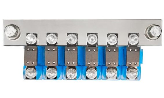 Victron Busbar to connect 6 Modular fuse holder for MEGA-fuse (1500 A)