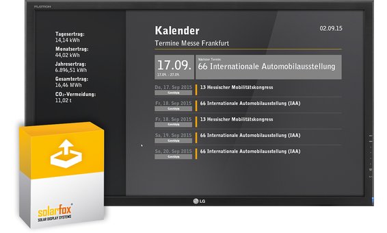 Solarfox Zusatzpaket Slide-Modul Terminkalender