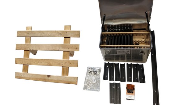 Arres Modello di tetto su reticolo in legno con 9 moduli
