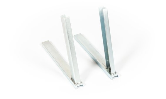 Solarmarkt Supporto per modulo / paio / anodizzato in argento / a forma di V