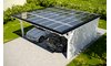 Solarglas Solarcarport Holz